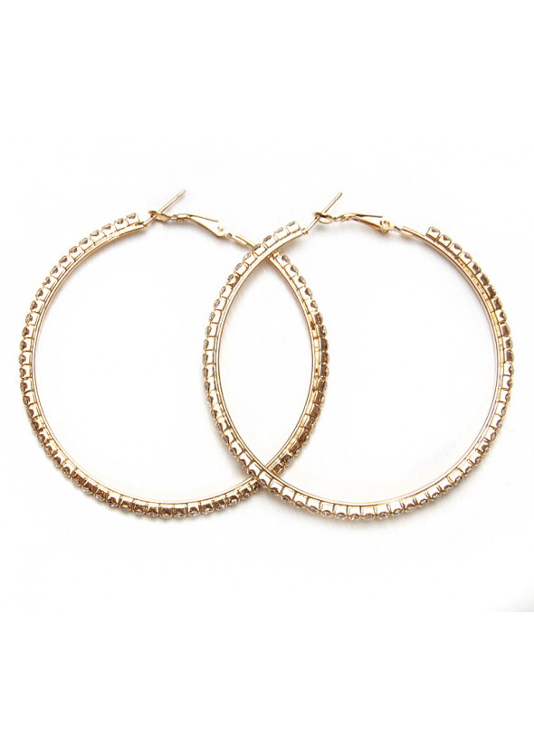 Medium size hoops with strass