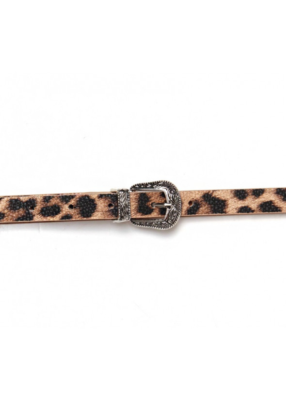 Leopard print belt