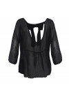 C-through blouse with bow