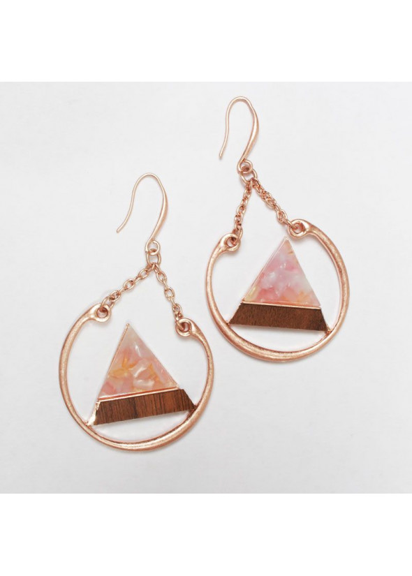 Long earrings with triangle