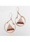 Long earrings with triangle