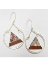 Long earrings with triangle