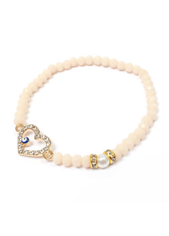 Bracelet with heart and strass