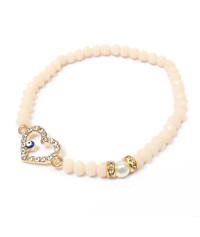 Bracelet with heart and strass