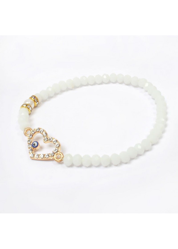 Bracelet with heart and strass