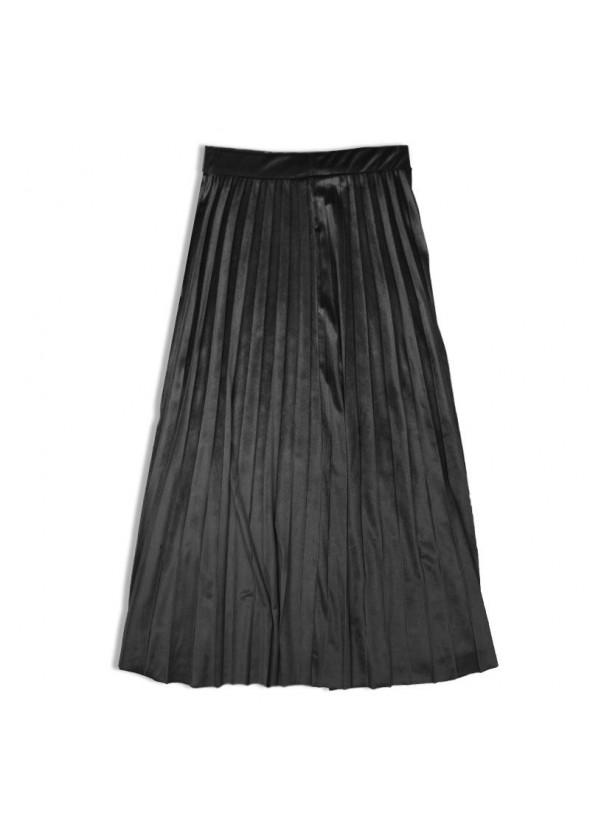 Velvet pleated skirt