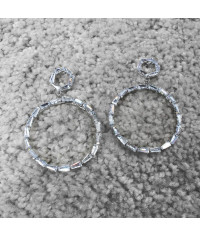 Ηoop earrings with strass
