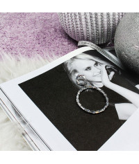 Ηoop earrings with strass