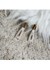 Triangle shaped pearl earrings