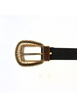 Golden belt with buckle
