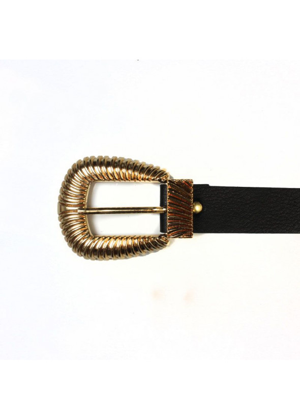 Golden belt with buckle