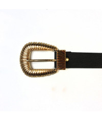Golden belt with buckle
