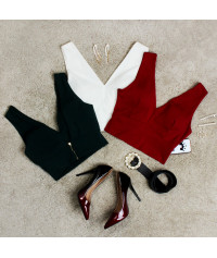 Plain colored crop top