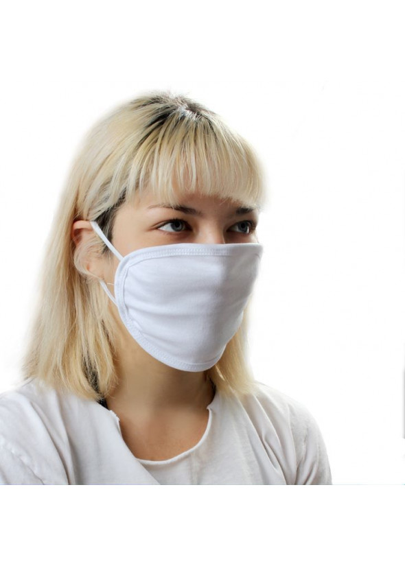 White cloth face mask