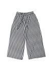 Black and white pants with stripes