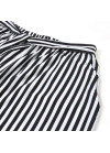 Black and white pants with stripes