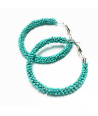 Colored hoop earrings