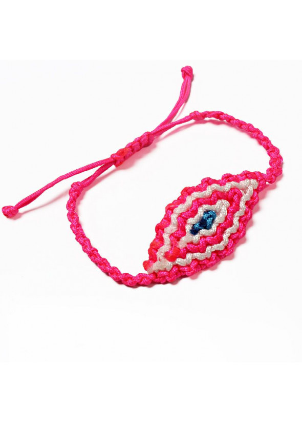 Bracelet with knitted eye