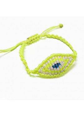 Bracelet with knitted eye