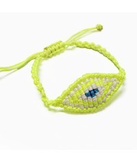 Bracelet with knitted eye