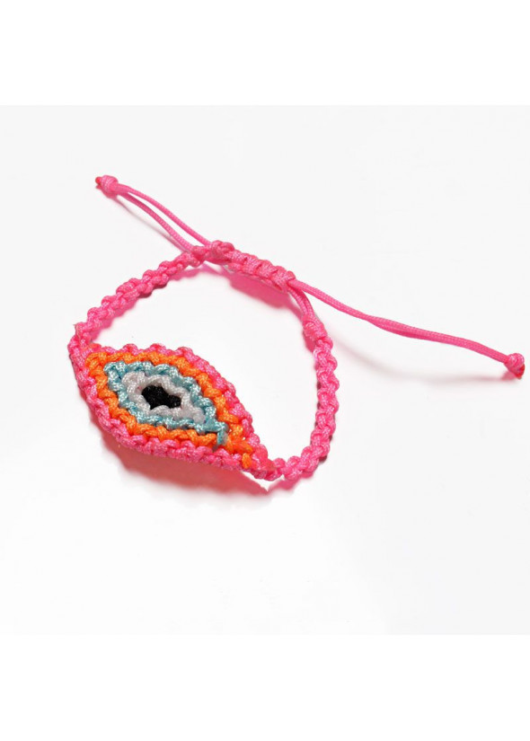 Bracelet with knitted eye