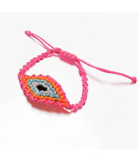 Bracelet with knitted eye