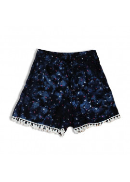 Fabric shorts with print