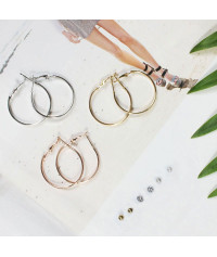 Σετ σκουλαρίκια με κρίκους και studs