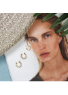 Σετ ear cuff σκουλαρίκια με στρας