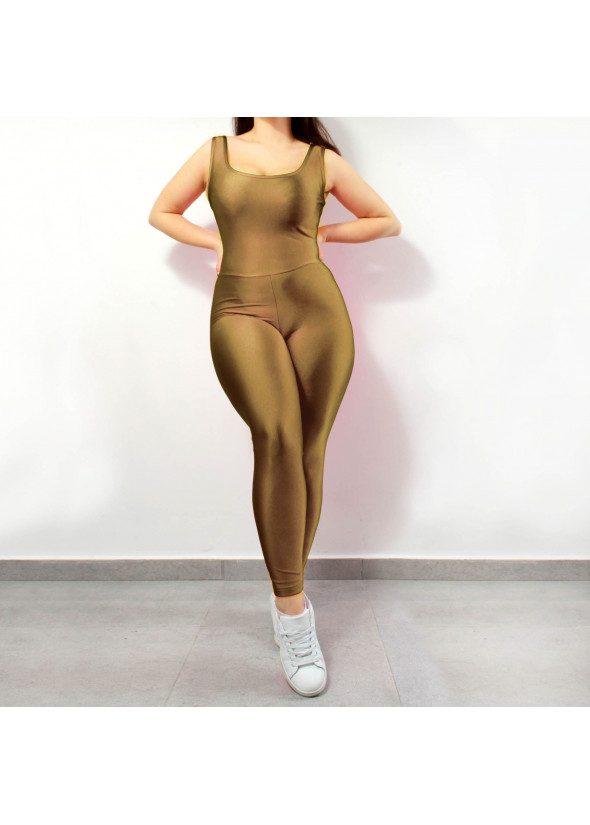 Fitted glossy jumpsuit