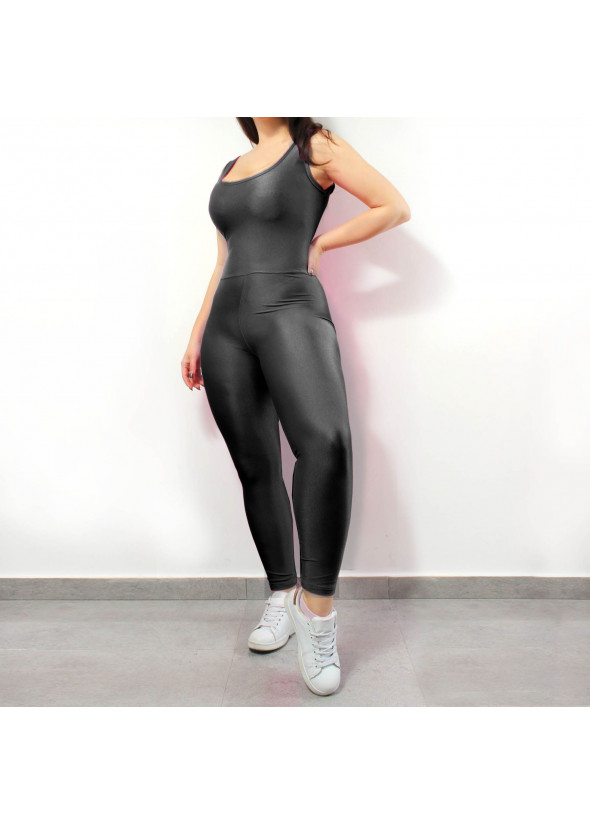 Fitted glossy jumpsuit