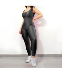 Fitted glossy jumpsuit