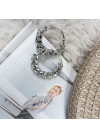 Chain hoop earrings