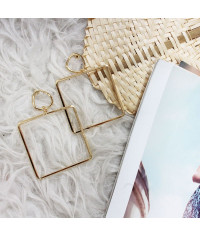 Long square earrings