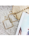 Long square earrings