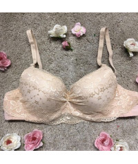 Plain colored lace bra D