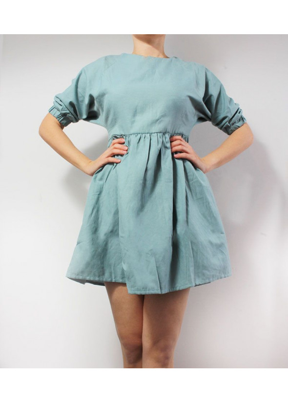 Plain color mini dress