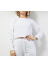 Plain colored crop blouse