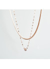 Chain necklace with strass