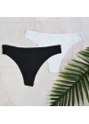 Set 1+1 seamless string black-white