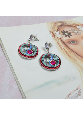 Color full earrings with strass