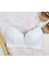 White bra with lace detail