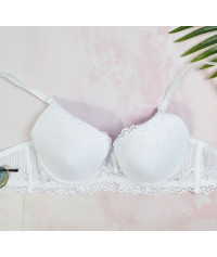 White bra with lace detail