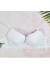 White bra with lace detail