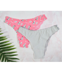 Set 1+ string pink-striped