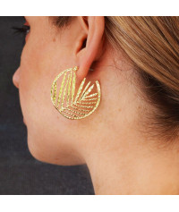 Gold colored earrings