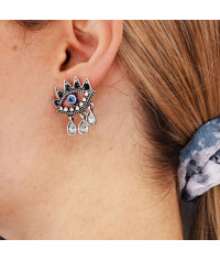 Stud earrings with strass