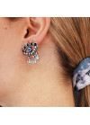 Stud earrings with strass