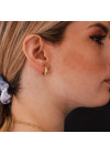 Gold colored hoops with strass