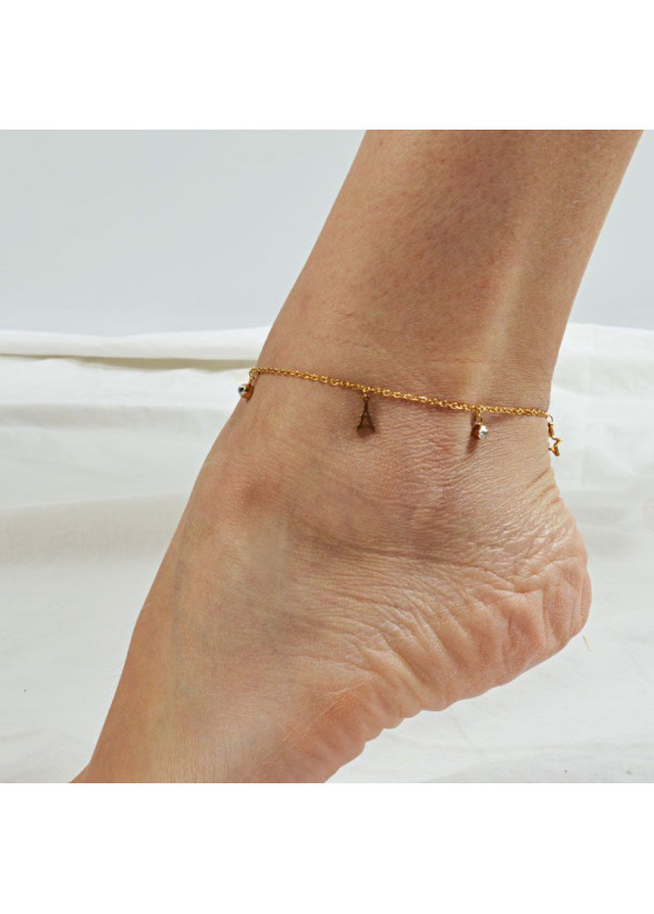 Cute Gold Ankle Bracelet - Circle Charm Ankle Bracelet - Anklet - Lulus